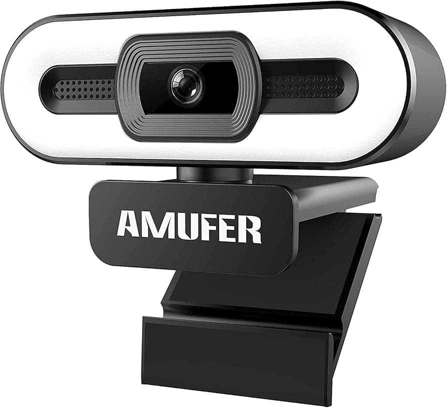 2K Webcam mit Autofokus & Ringlicht